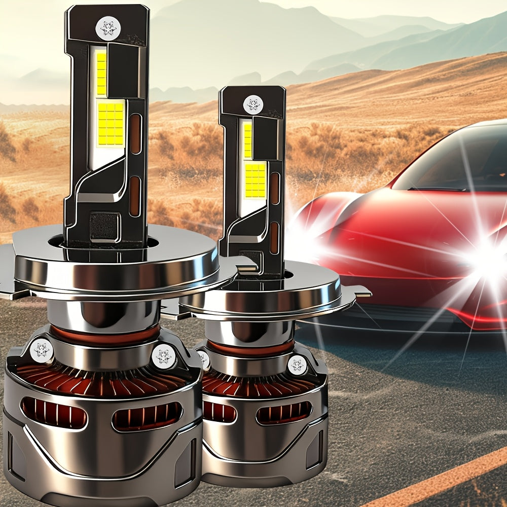 B05 Vehicle LED Light Kit (2-Pack), 54000 Lumens, Super Bright, Long-Lasting Durability, 7500K White Light, Compatible with 99% of Vehicles, H4/9003/HB2 Socket, 850% Brightness Increase, Ensures Consistent Illumination, No Battery Needed