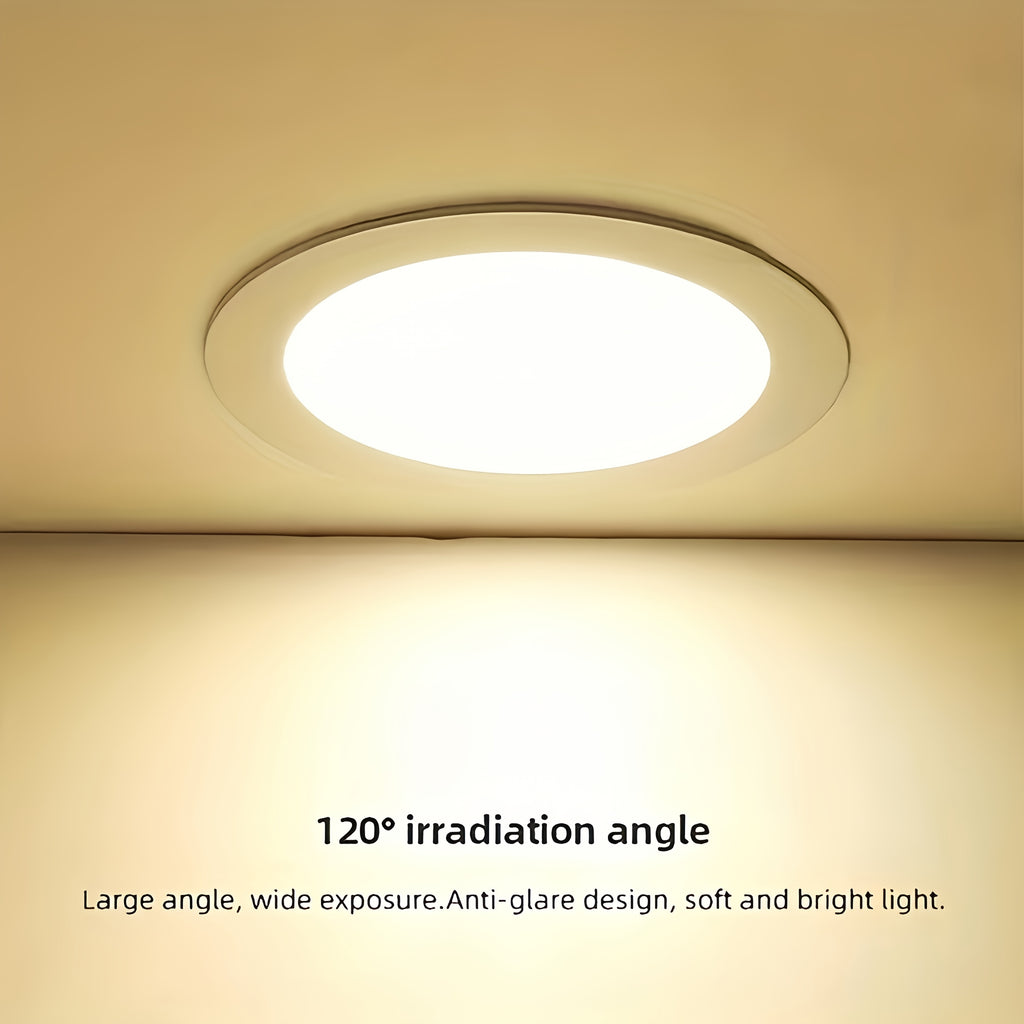 2-Pack Modern 6-Inch Ultra-Thin Recessed Light Fixture, Dimmable 5 CCT LED Downlight, 12W 1050 Lumen Trimless Ceiling Light, Suitable for Kitchen, Living Room, Hallway | Includes Junction Box, Easy Installation