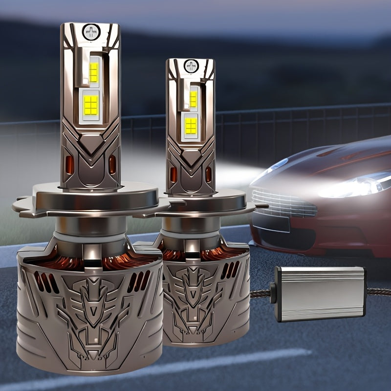 2-Pack, H11 Car LED Headlights, 59400 Lumens, 380W High Power, 12V/24V, 6500K White Light, 3570 CSP Chip, Compatible with Multiple Car Models, Easy to Install, No Battery Needed, Plug-and-Play, with Powerful Cooling Fan