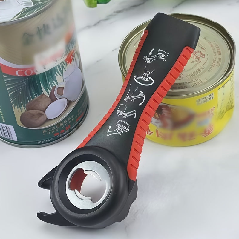 9-in-1 Multifunctional Bottle Opener Set – Ergonomic Non-Slip Rubber Grip Can Opener Kit, Effort-Saving Lid Opener Tool Designed for Weak Hands, Seniors & Arthritis Sufferers