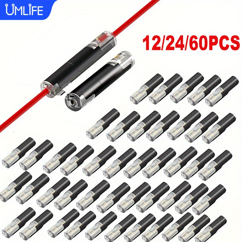 Black Terminal, 1-Pin 2-Pin Plugable Universal Quick Splice Connector