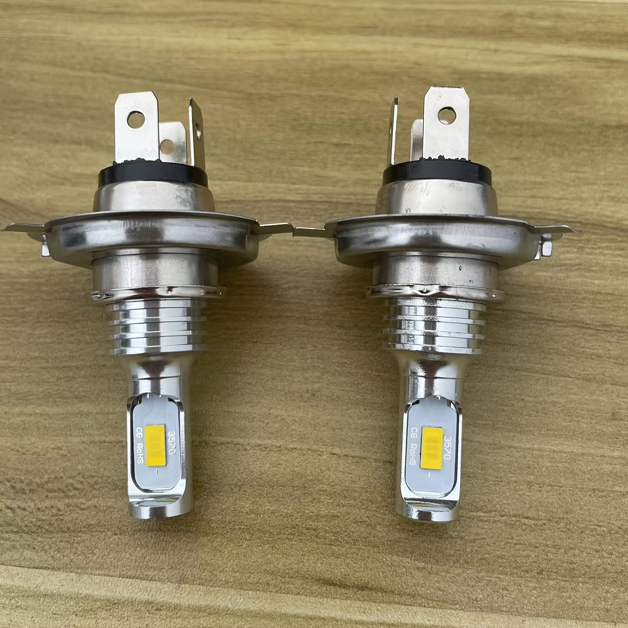 2 件装 H4 9003 3570 CSP 晶片 LED 头灯雾灯高/远光 6000K 白色 4300K 黄色 8000K 冰蓝色行车灯泡 DRL
