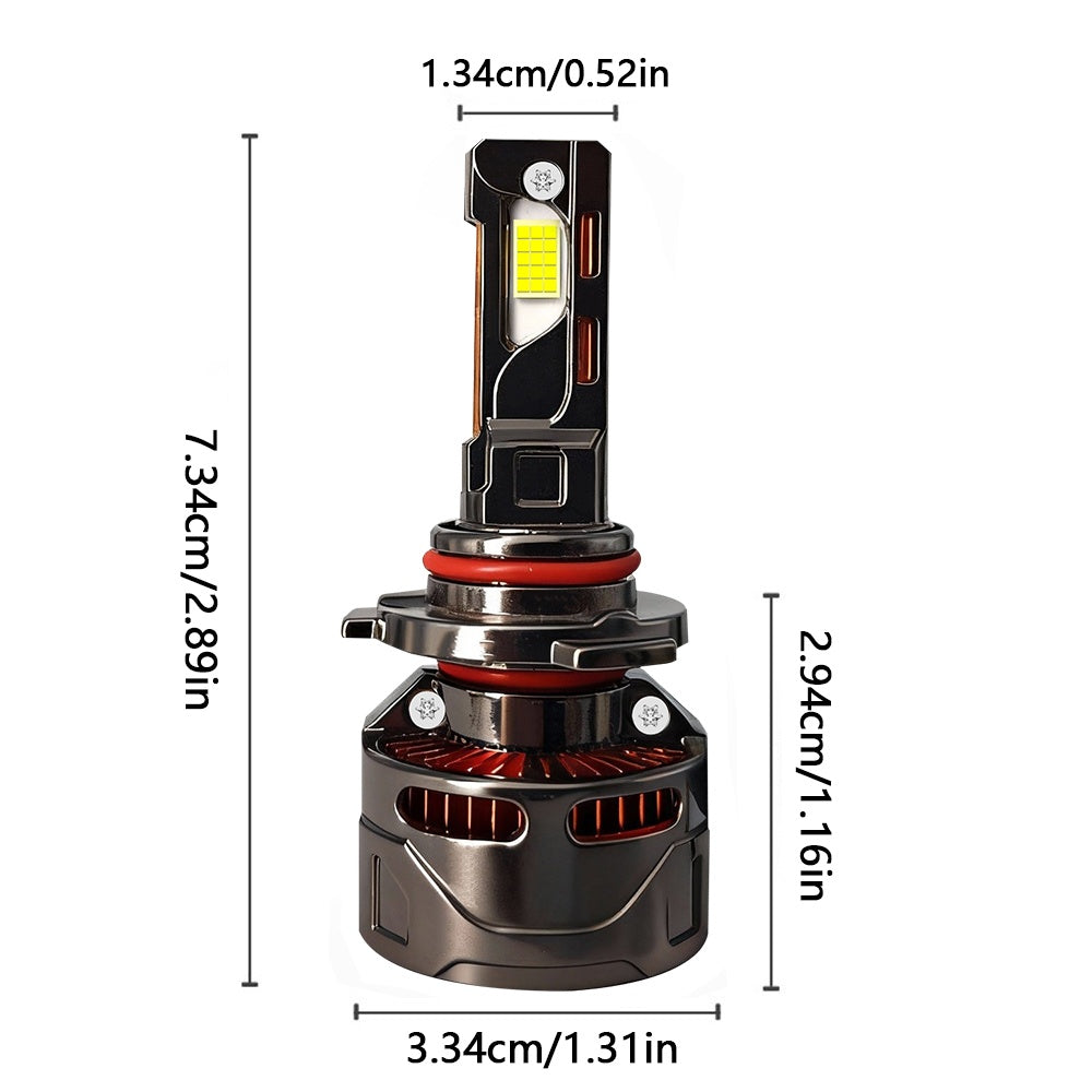 2 Pcs LED Car Headlight Bulbs, 4/9003/HB2 H7 H11/H9/H8 9005/HB3 9006/HB4 9012/HIR2 H1, LED Light 12V Universal, 58000 Lumens, 9570 CSP Chip, for Motor Vehicles, No Battery Needed - B28