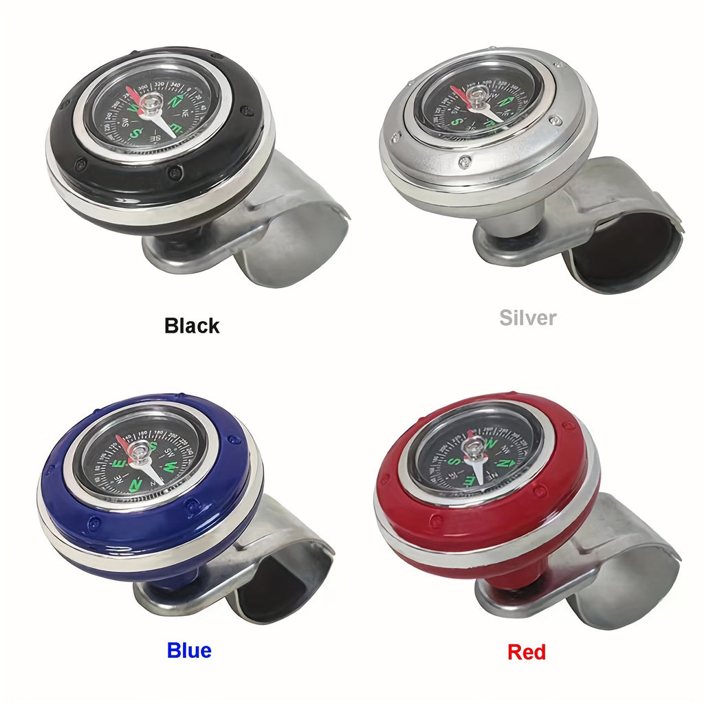Car Steering Wheel Booster Ball, a Multi-Functional Compass Steering Wheel Gear, Designed Specifically for Vehicles, Reduces Driver Effort When Turning and Parking