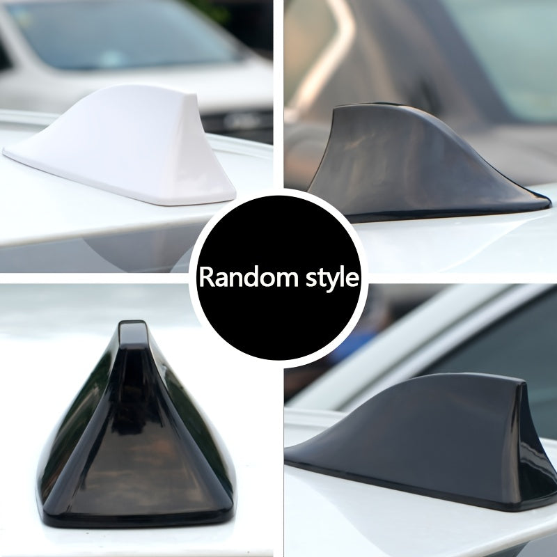 1pc Universal Shark Fin Car Antenna – with ABS Top Cover, Easy to Install, Radio Signal Antenna for Improving Vehicle Communication, Decorative Auto Accessory