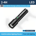 Smiling Shark Super Bright Rechargeable Flashlight Telescopic Focus Ultra Long Endurance Built-in Battery Aluminum Alloy Strong Light Torch for Home Hiking Camping SD5464