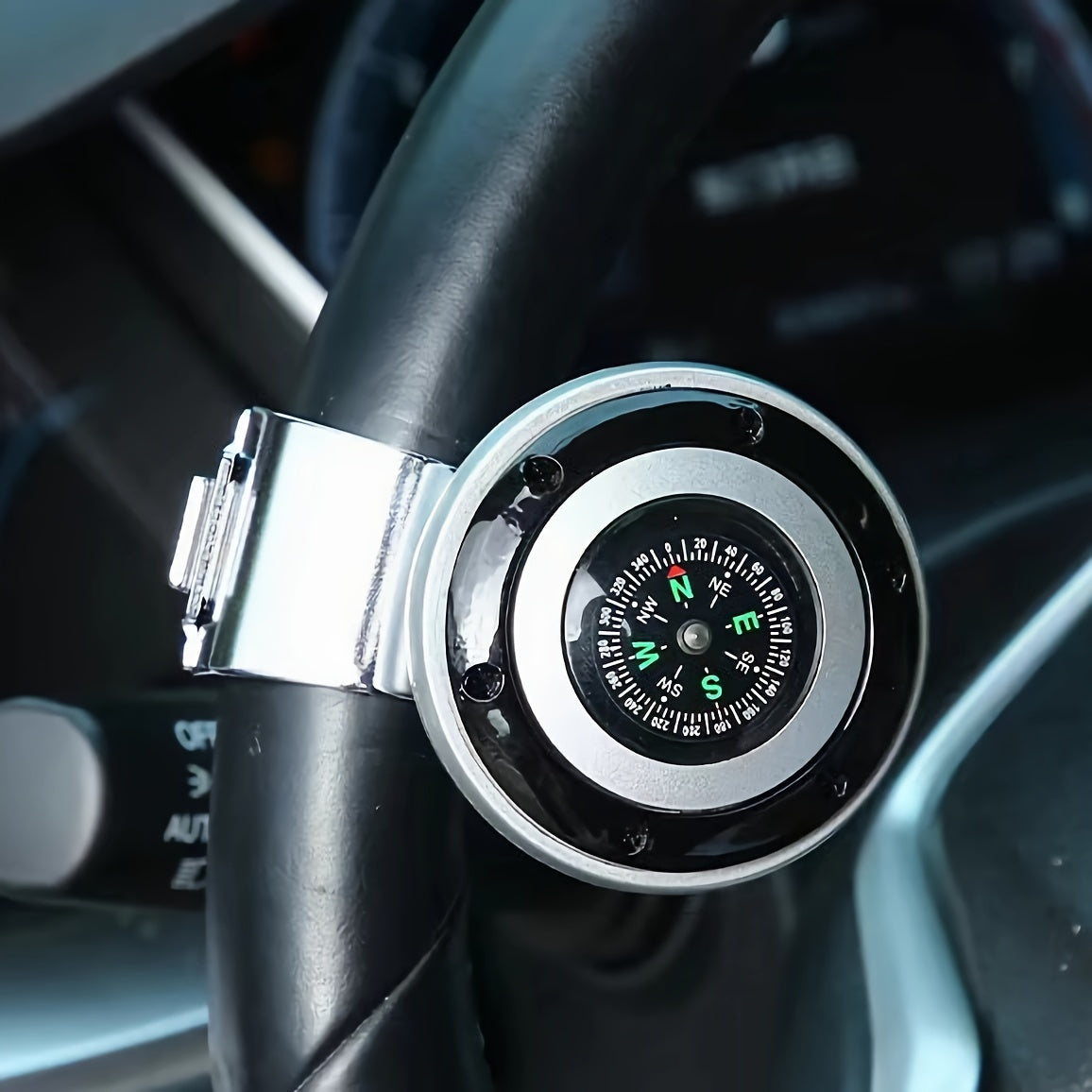 Car Steering Wheel Booster Ball, a Multi-Functional Compass Steering Wheel Gear, Designed Specifically for Vehicles, Reduces Driver Effort When Turning and Parking