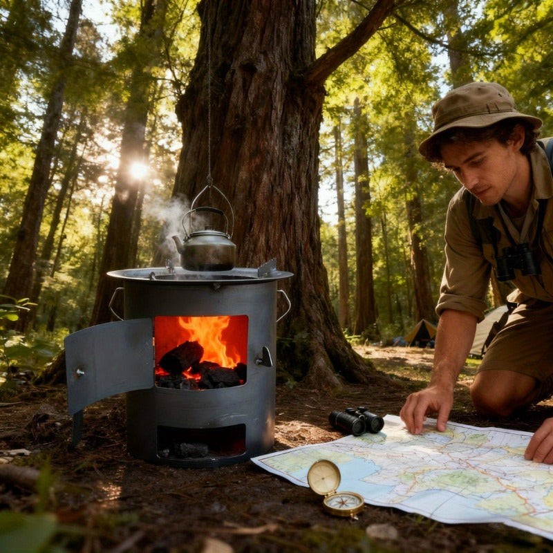 Outdoor Stove, Cooker, Leisure Camping Stove, Portable Outdoor Stove, Tea Cooking, Heating & BBQ, Cooking, Picnic, Heating, Grilling & Camping, for Christmas, Halloween, Easter & Thanksgiving.
