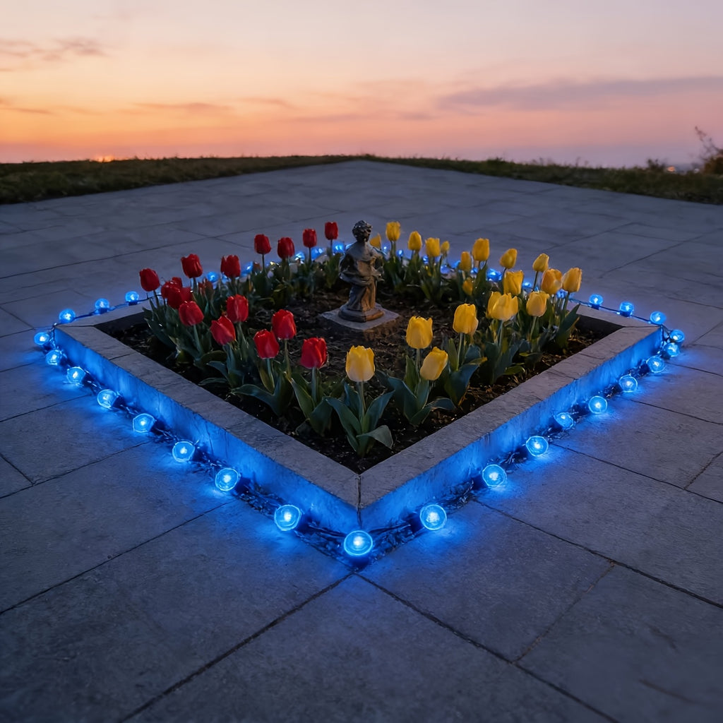 30 Pack Outdoor Solar Lawn Light Post, Multi-Color, Pathway Lighting, Ground Light, Decorative Solar Garden Light, Patio/Lawn Camping Party & Wedding Ambience Decoration; Spring Summer Outdoor Waterproof Decorative Ambience Light