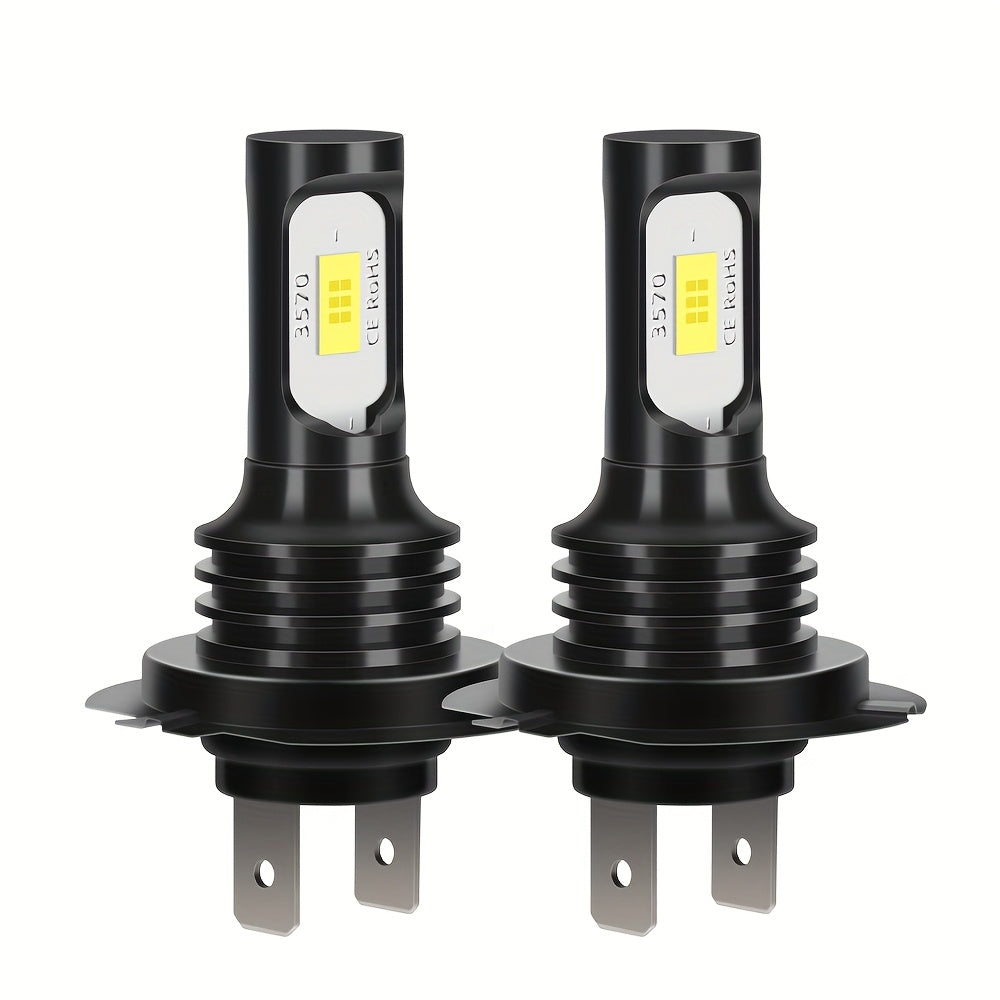 Set of 2 LED Car Headlight Bulbs, Compatible with H3, H4, H7, H11, 5020, 9005/HB3, 9006/HB4, 880 and 881, Provides 60000 Lumens and 250W Brightness, Easy to Install, Compact Design, No Battery Needed, Battery Not Included