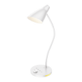 Student dormitory upgraded stepless dimming desk lamp USB plug-in model, 3 color temperature adjustment, knob brightness adjustment, upgraded night light function, gooseneck for easy storage, suitable for office lighting