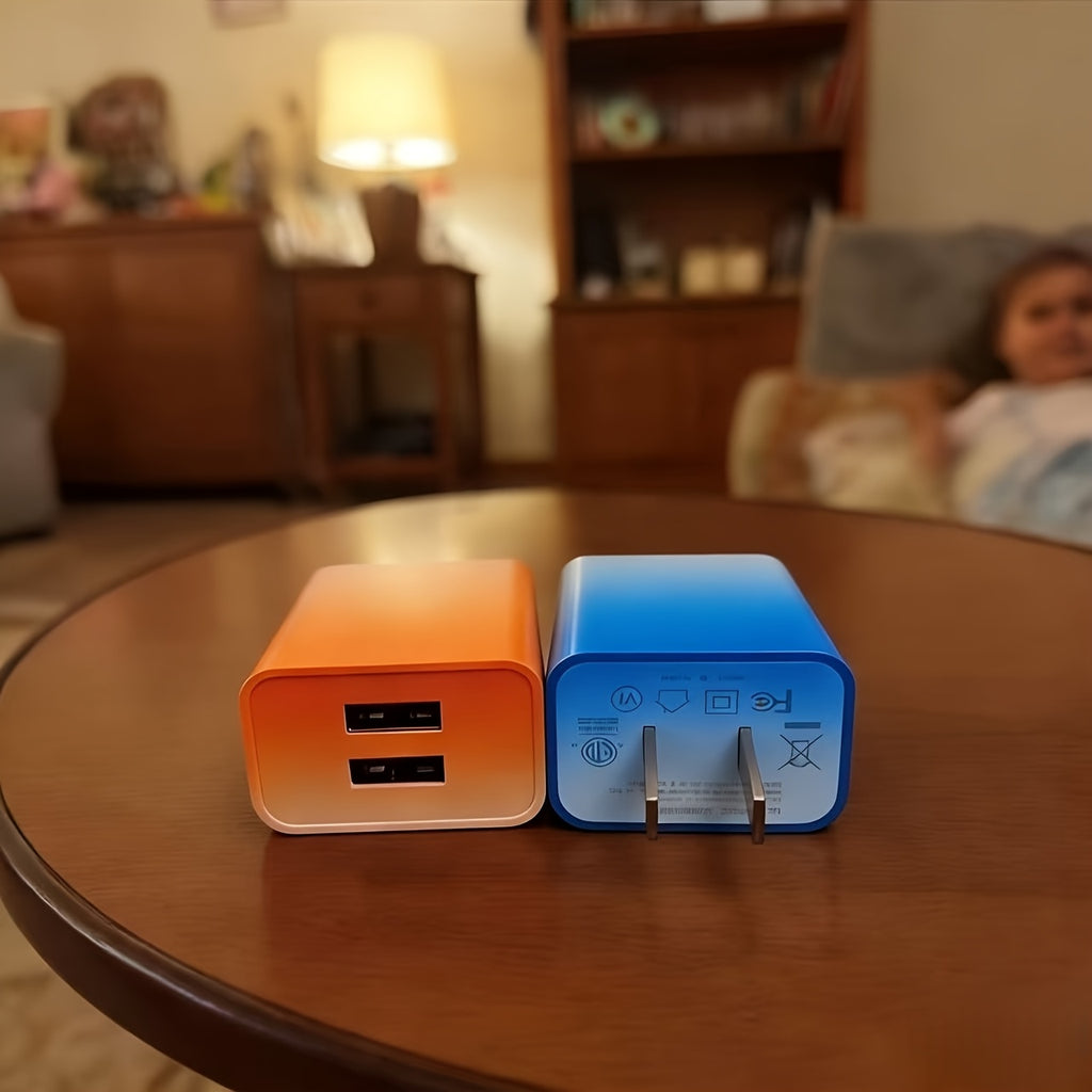 Dual Port Charger with 5V2A Output, Includes a 10 USB Wall Charger, Comes in a 2-Pack USB Adapter, Compatible with for Ipad And Iphone Models 15 Through 5, As Well As Samsung Galaxy S Series, LG, HTC, Moto, Kindle