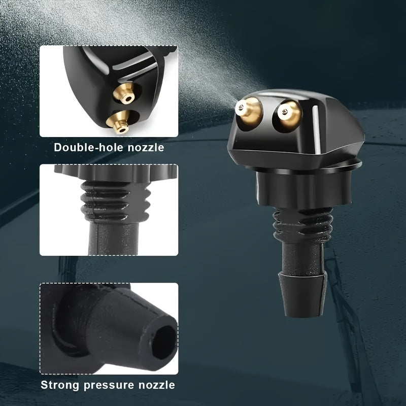 Vehicle Windshield Washer Nozzle with 2 Straight Jet Nozzles