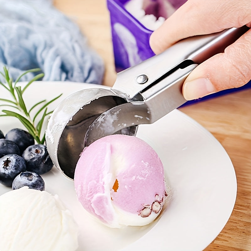 Stainless Steel Ice Cream and Fruit Scoop, Durable Round Melon Baller, Food Safe Scooper for Watermelon, Cantaloupe and Papaya