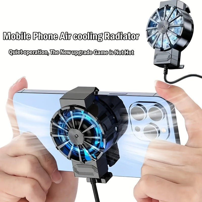 Portable Phone Cooler, External Cooling Accessory for iPhone & Android Smartphones, 1 Pack, Mini USB Powered High Performance Phone Fan Cooler, Compact Design Device Temperature Control, Must Have for Gaming Live Streamers & Tech Enthusiasts