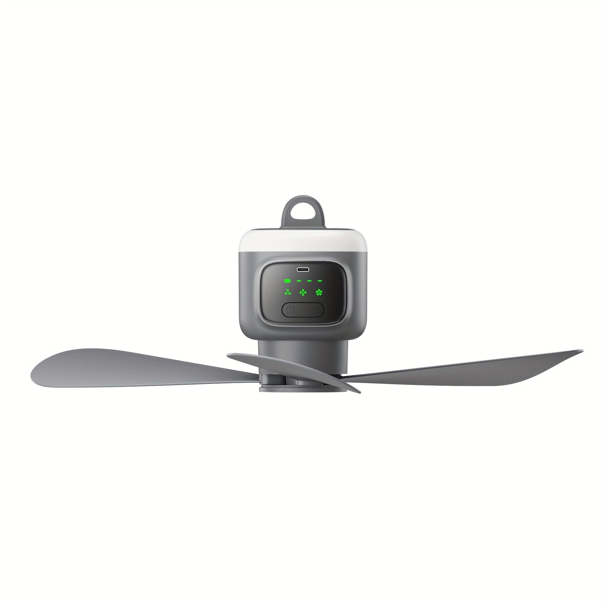 Outdoor Travel USB Charging Camping Fan, 3 Speed Adjustable, Built-in Light, 8 Hours Timer, Ultra Long 30H Battery Life 12000mAh, with Remote Control, Ideal for Patio Tent RV Use
