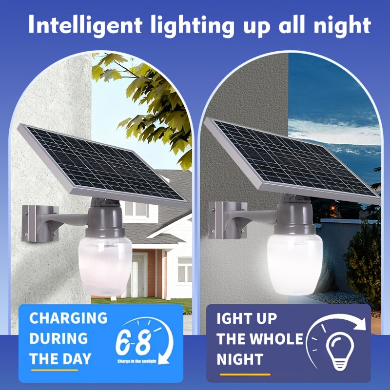 1 Piece Solar Street Light, Remote Control Light Control LED Solar Light, Adjustable Color Temperature 6500K/4000K/3000K Courtyard Light, Perfect for Parking Lots, Courtyards, Gardens, Villas, Outdoor Solar Courtyard Light