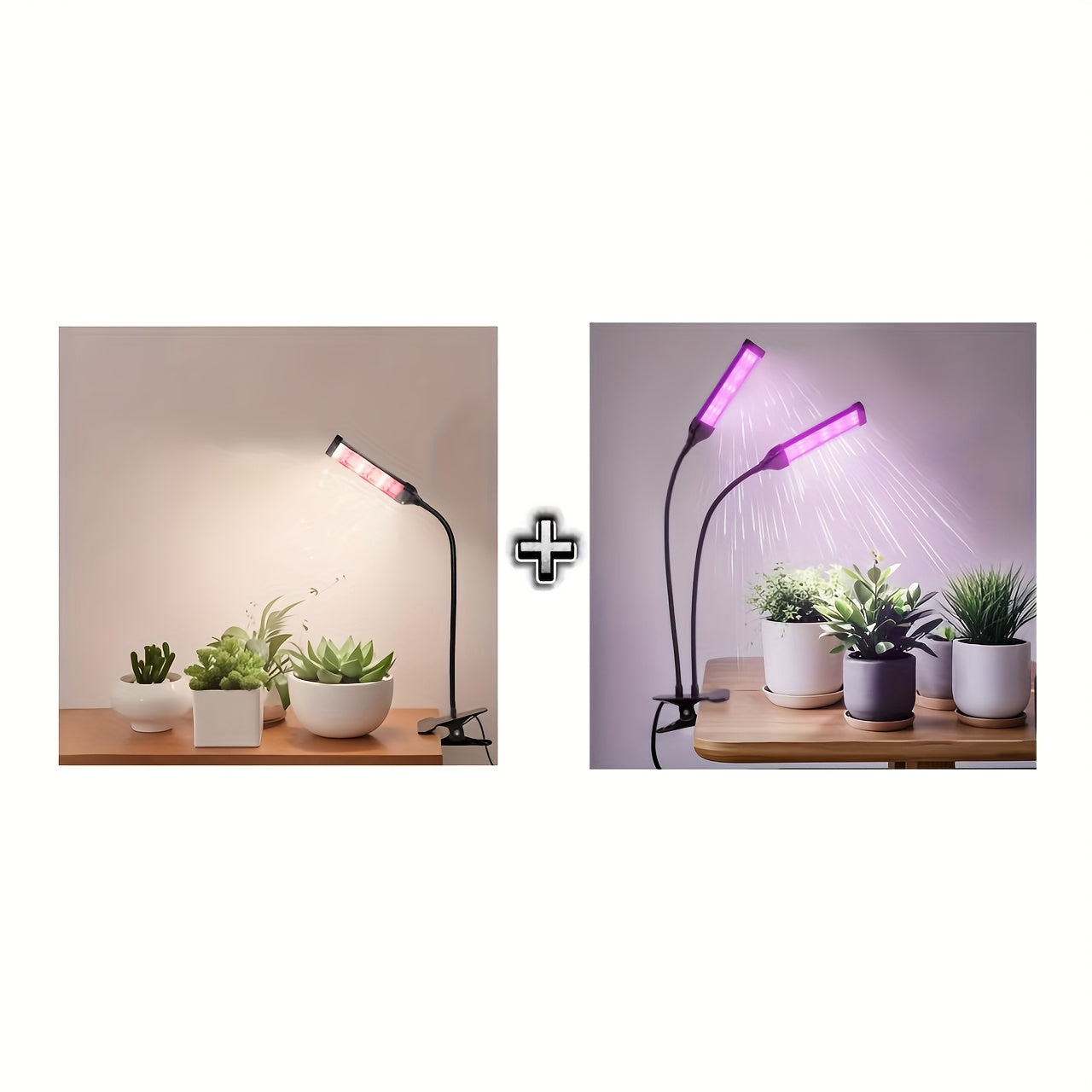 Square tube LED plant grow light, includes red, blue, white 3 colors, indoor supplemental light, indoor potted plant succulent seedling light, energy-saving, dimmable, timer function, worry-free and durable