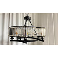 Black Crystal Chandelier 6-Light