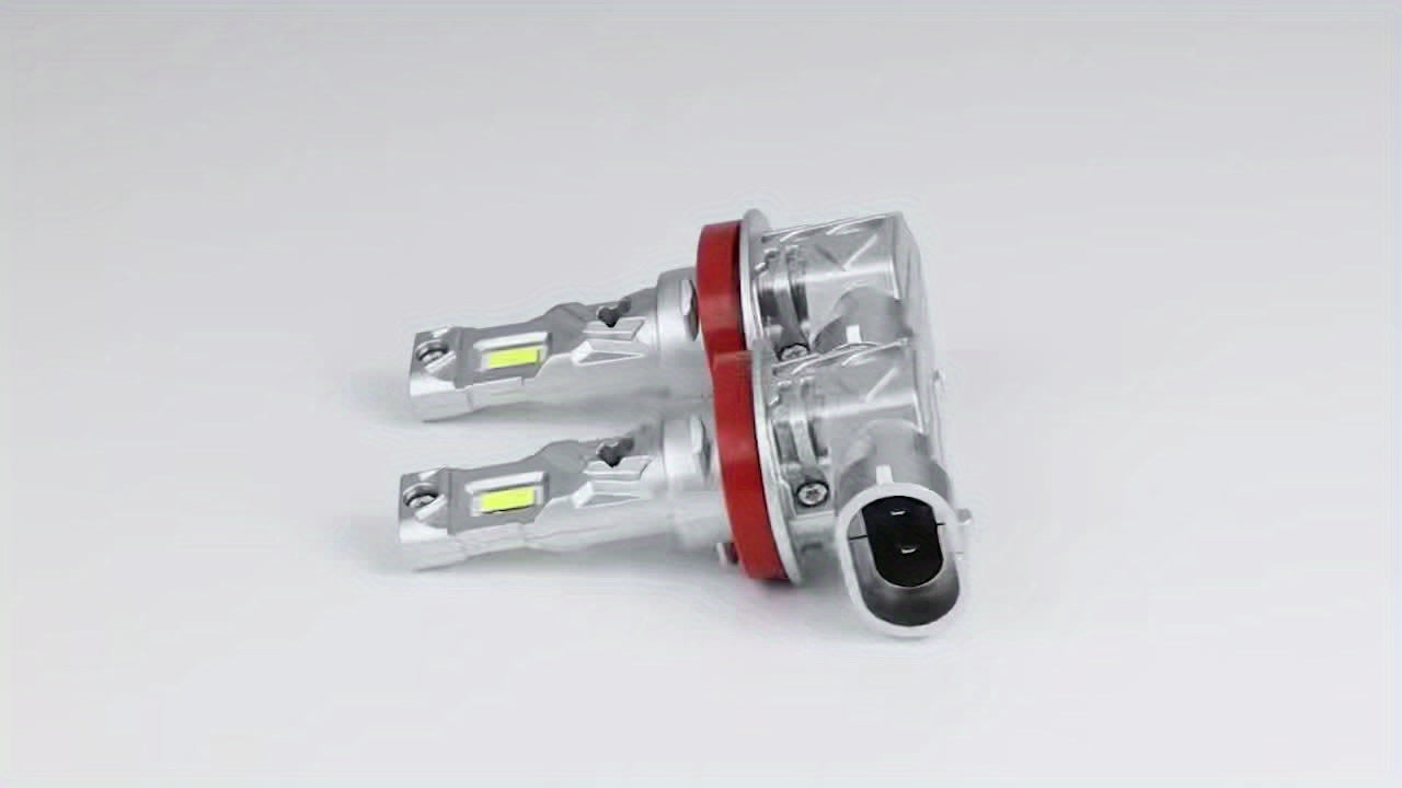 2个升级版汽车LED 9005 HB3 9006 HB4 H11 H8 H9 LED大灯灯泡 6500K超亮12V18000流明即插即用迷你尺寸行车雾灯