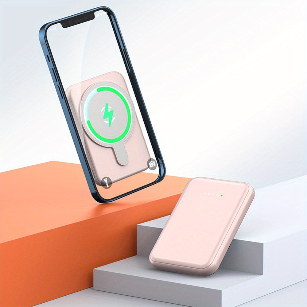 5 Colour, Ultra-Thin Magnetic Power Bank, 10000mAh Battery Pack, 22.5 PD Fast Charging, 15W Wireless Charging, Magnetic Battery Pack for 17/16/15/14/13/12/Pro/Mini/Pro Max And Wired Charging for Android Phones
