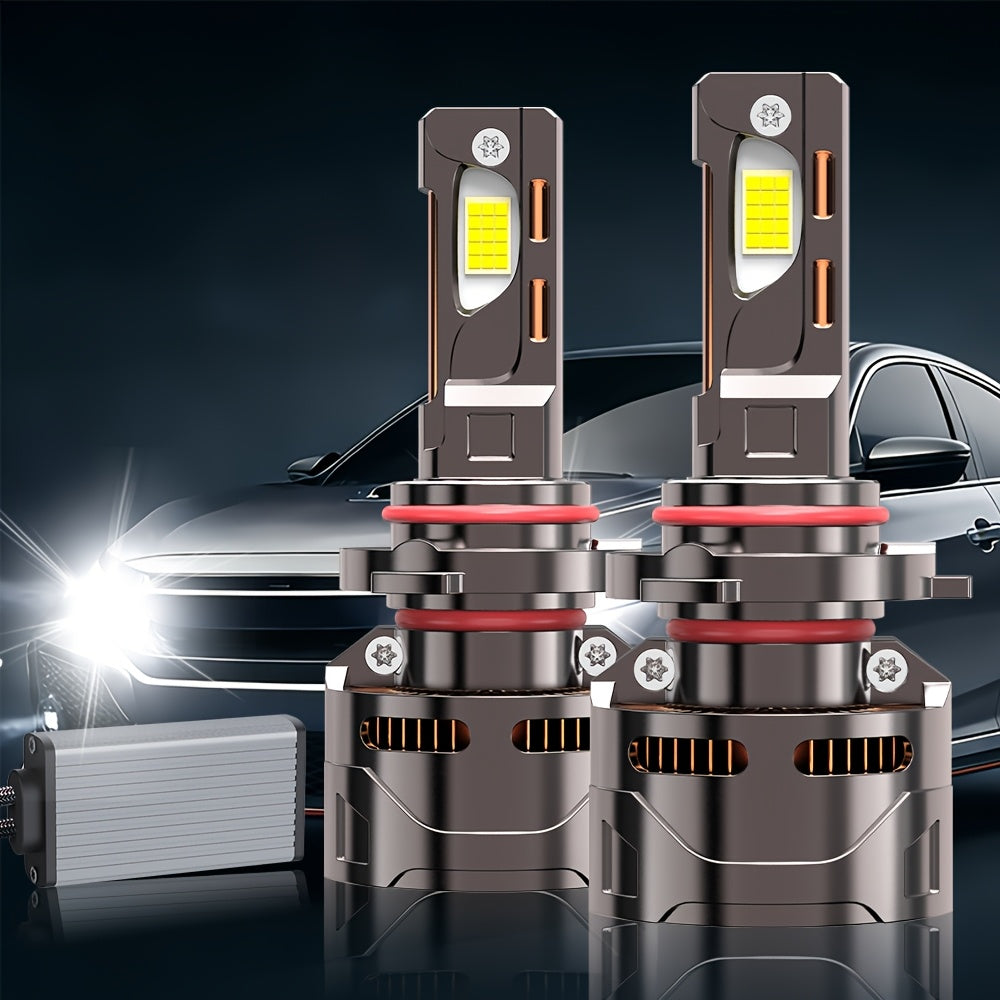 2PCS LED Car Headlights / Universal Fit, Compatible with H11/H4/H1/H7, 9005/9006/9012 - 58000LM, 7500K Cool White Light, Super Bright Chips, Plug-and-Play System, Built-in & External Driver, No Battery Included