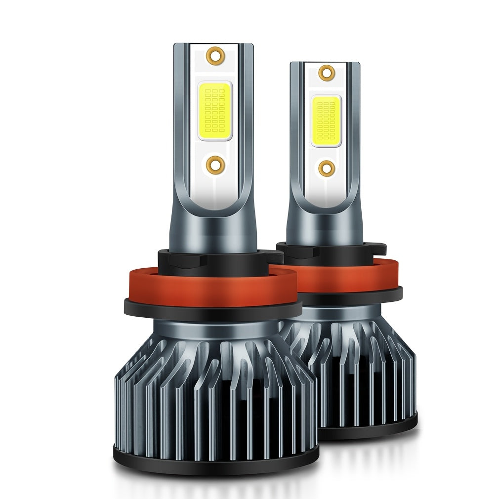 EXstorm 2-Pack 15000 Lumens H4 LED Car Bulbs H7 H8 H11 H1 9005 9006 HB3 HB4 LED Headlights Mini Car Light 12V 6000K White Light