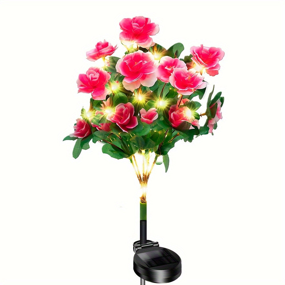 Outdoor Solar Garden Light, Solar Azalea Light for Solar Pathway Light, Courtyard Lawn Patio Garden Decoration (Warm Light)