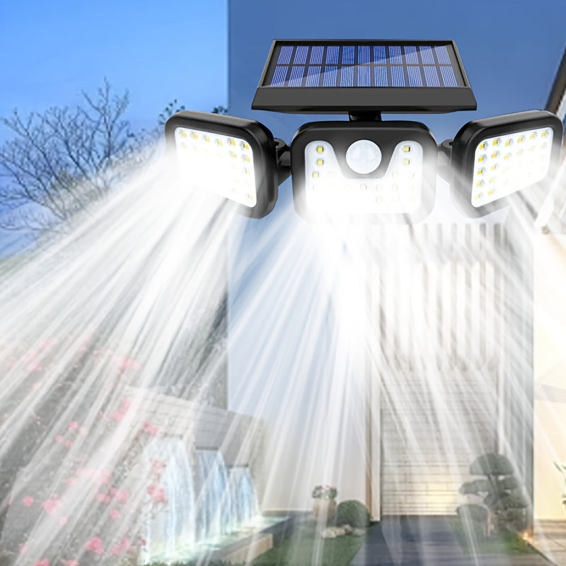 Outdoor Solar Street Light, LED Wall Light, Smart Motion Sensor Garden Light, 3 Lighting Modes, Smart Light Control, Perfect for Garden, Courtyard, Pathway, Solar Panel Light, Wall Mounted Light, Security Sensor Light, Super Bright Solar Light