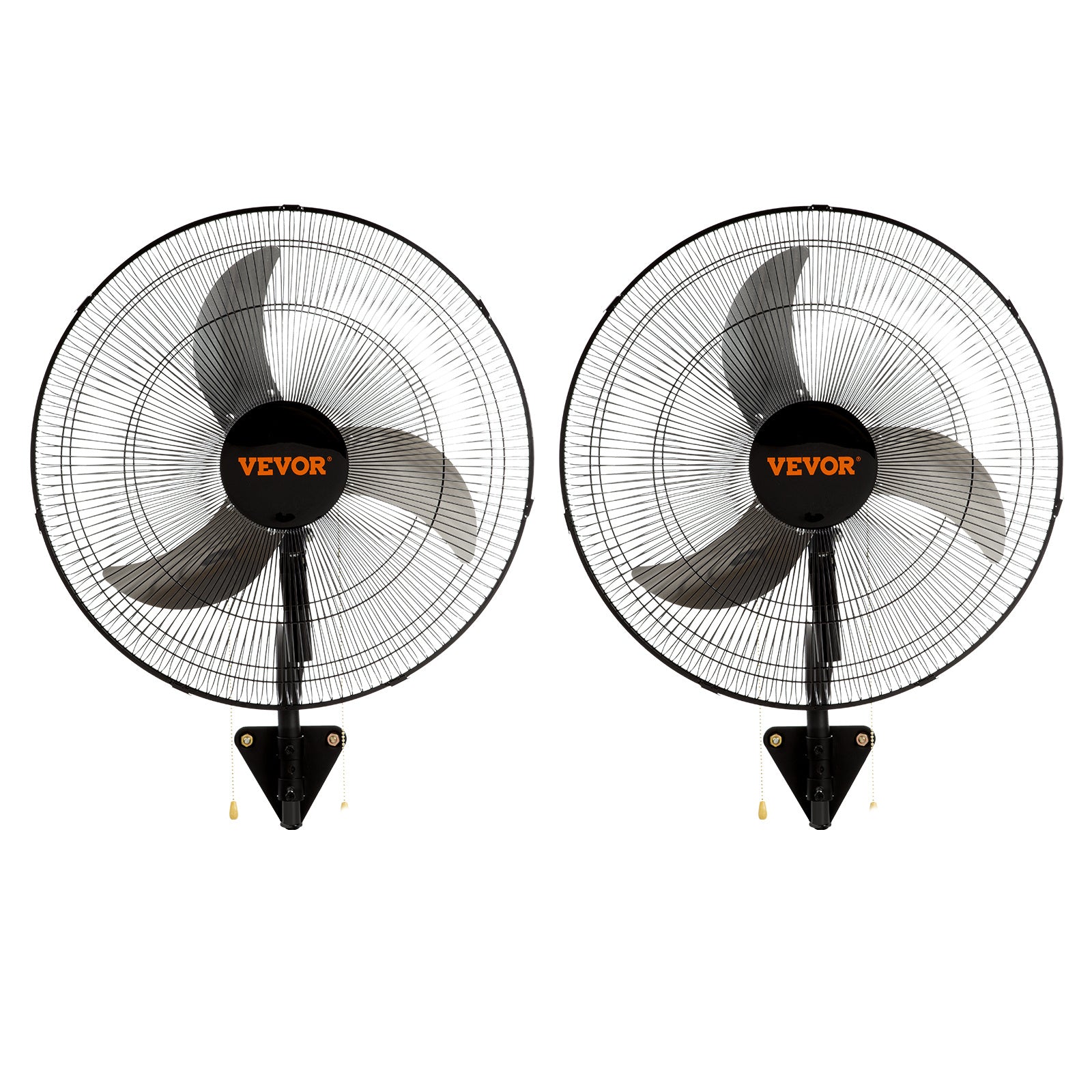 VEVOR Wall Mount Fan, 1/2 Pack, 18 Inch Oscillating, 3 Speed Settings, Max 4000 CFM, Industrial Indoor Fan, Ideal for Commercial, Residential, Warehouse, Greenhouse, Workshop, Basement, Garage, Black