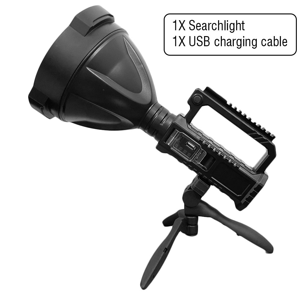 3 Styles USB Charging LED Spotlight Flashlight, High Lumen Upgraded XHP70/XHP50/XPE, 4 Modes Bright Searchlight, Portable Flashlight with Bracket, Ideal for Camping, Hiking