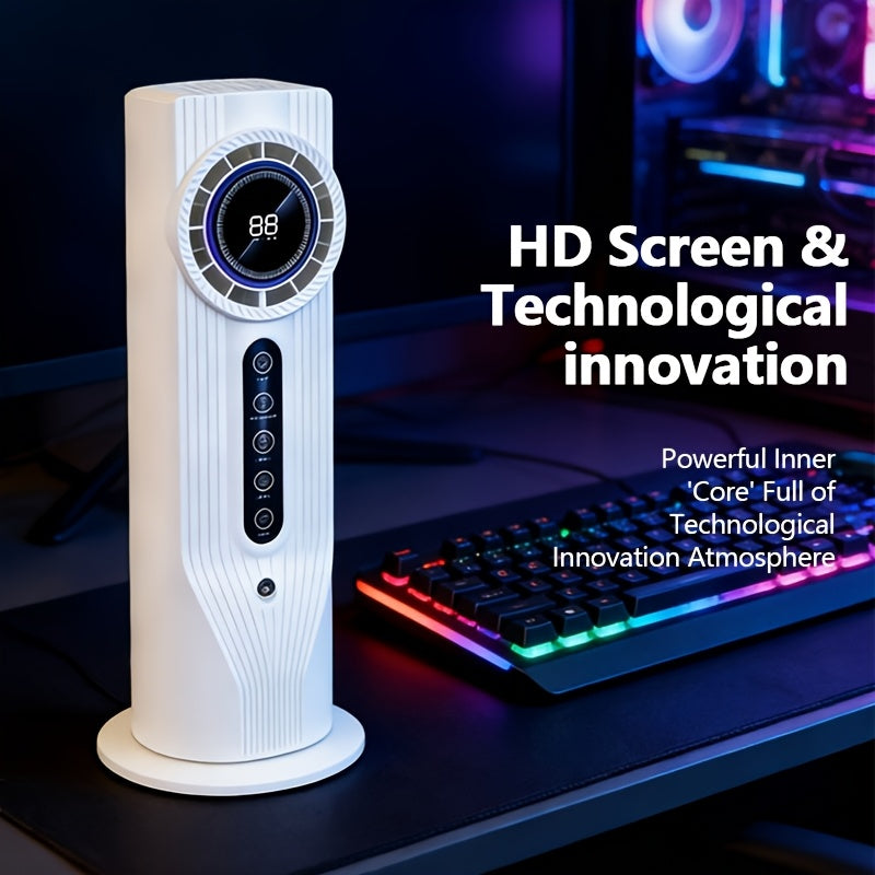 USB Multifunctional Portable Air Cooler Fan, 6-Speed Adjustable, 3 Seconds Fast Cooling, Timing Function, Lightweight Portable Design with Humidification, Perfect for Office, Travel, Camping and RV Use, Modern Stylish