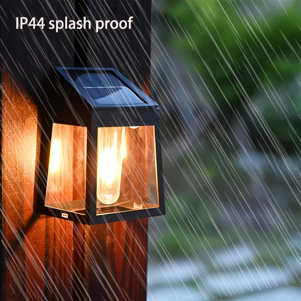 2/4 Pack Solar Exterior Wall Light with Motion Sensor, Solar Courtyard Light, Outdoor Wall Light, Light Control Solar Light, Perfect for Courtyard, Outdoor, Porch, Driveway, Deck, Party & Holiday Decorative Lighting