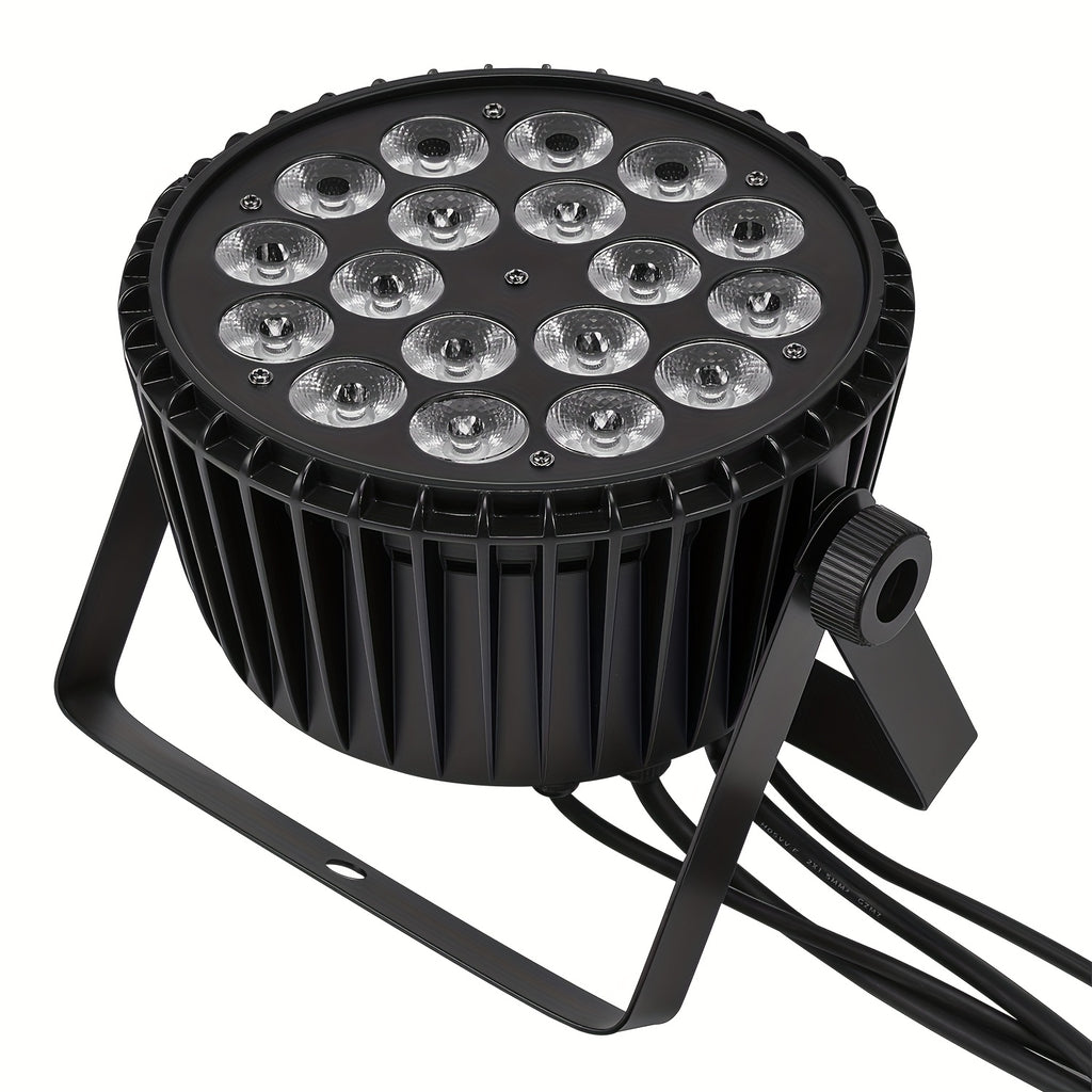LED 18X10W RGBW 4-in-1 Par light 180W, with remote control, stage light, LED lighting, ambiance light, effect light, supports DMX512 signal transmission, suitable for DJ, disco, KTV, wedding parties, group broadcasts