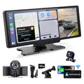 10.26-Inch Screen Car Player Portable Car Monitor Car DVR Recorder Supports Rear Camera for Android Auto with Voice Control Front Camera, Vehicle Monitor, Dash Cam, Stylish Car Display, Touchscreen Player, High-Resolution Screen