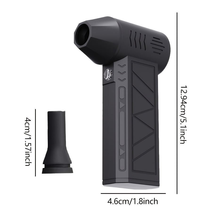 High Capacity Portable High Speed Turbo Fan, Handheld Personal Powerful Cooling Fan, Rechargeable Long Lasting Battery, Multifunctional for Home Outdoor Work Travel Camping Yard Use, Ideal for Dust Blowing