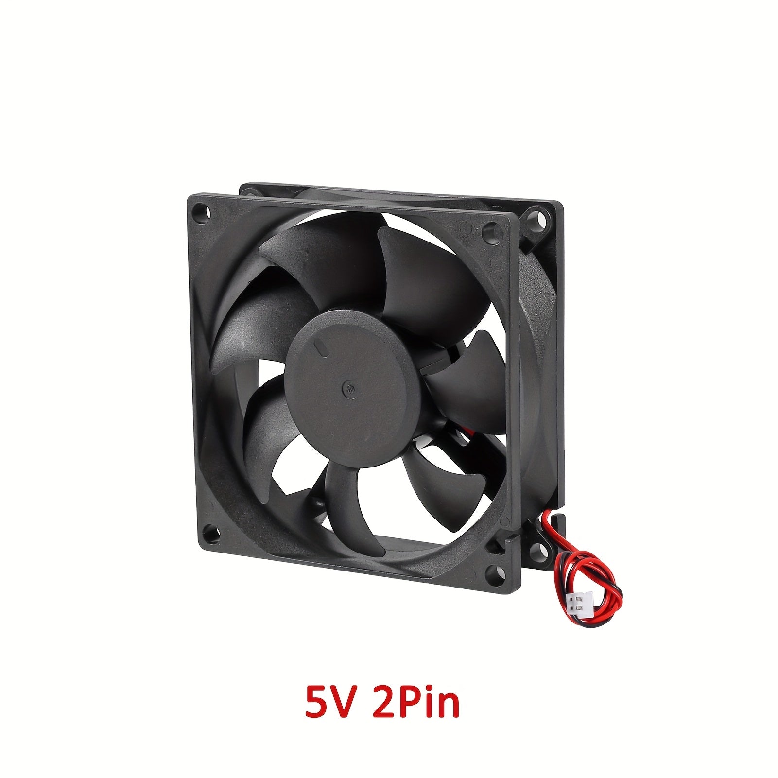 80x80x25mm DC 5V 12V 24V Brushless Cooling Fan, 2-Pin High Performance Ultra Quiet 8025 Fan for PC Case and Amplifier