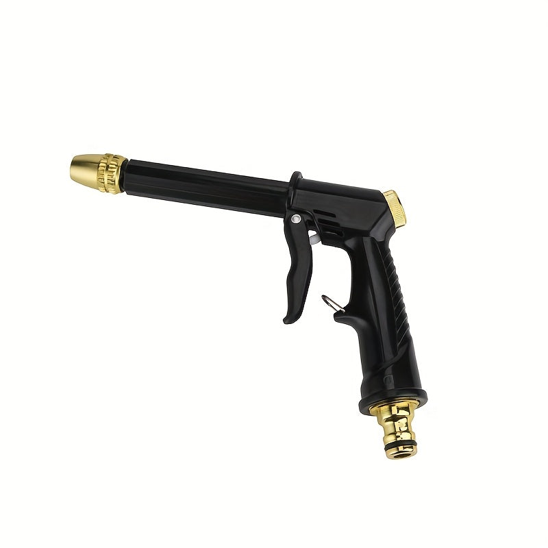 1 Portable High Pressure Car Wash Spray Gun - Durable Plastic 3/4" & 1/2" Quick Connect Adapter Multifunctional Garden Hose Nozzle with Adjustable Function, Christmas & Halloween Gift for Car, Home and Garden