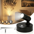 3-Color Temperature Wireless LED Spotlight, Motion Sensor Wall Light, USB Rechargeable Automatic On/Off, Adjustable Warm/Cool White Light, Suitable for Hallway, Bedroom and High-End Home Ambient Lighting