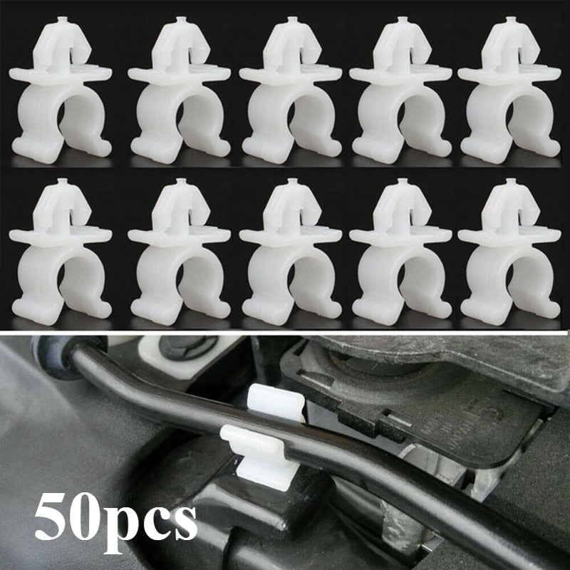 20/50Pcs Universal White Car Retainer Clips Hood Prop Rod Holder Clips, Automotive Fastener Accessories