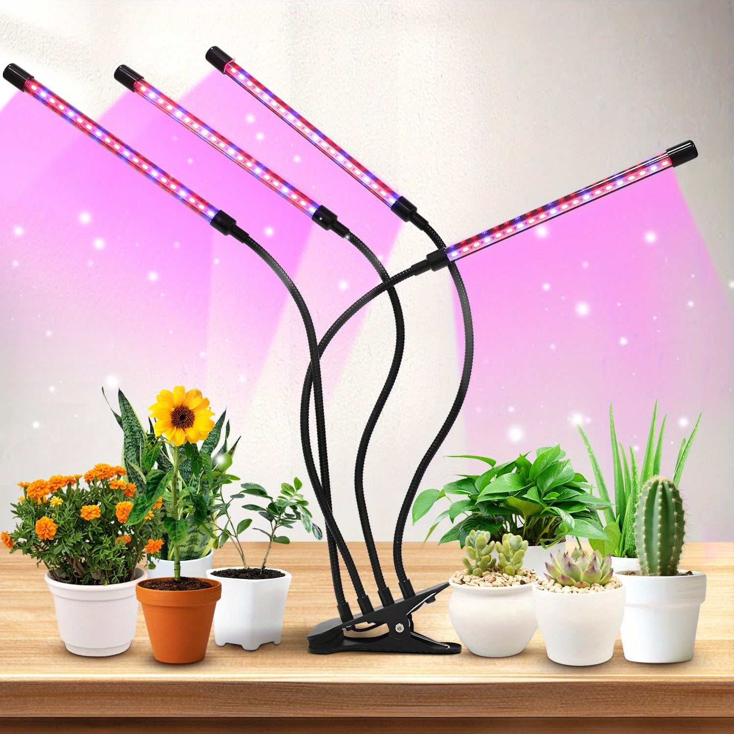 LED Plant Grow Light for Indoor & Greenhouse Use, 3/9/12H Timer Adjustable Brightness Rotatable Light Tube Multiple Designs Available