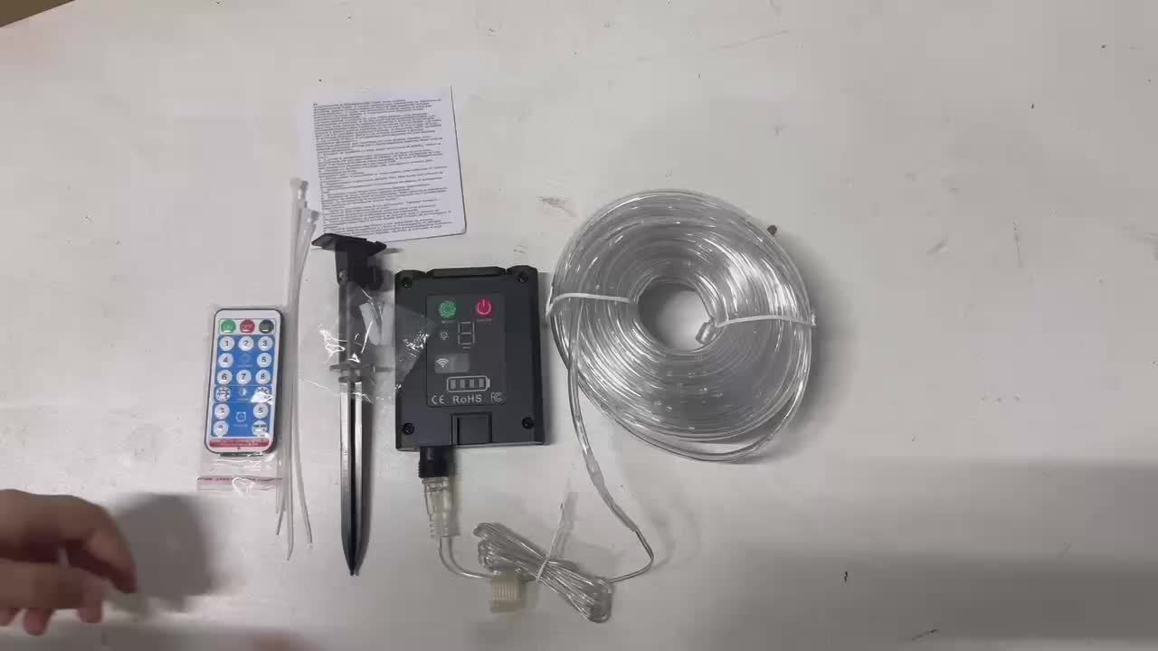 100FT 302 LED 灯带，带遥控器 – 太阳能灯串，适用于花园、露台、庭院、泳池、院子，圣诞节假日装饰