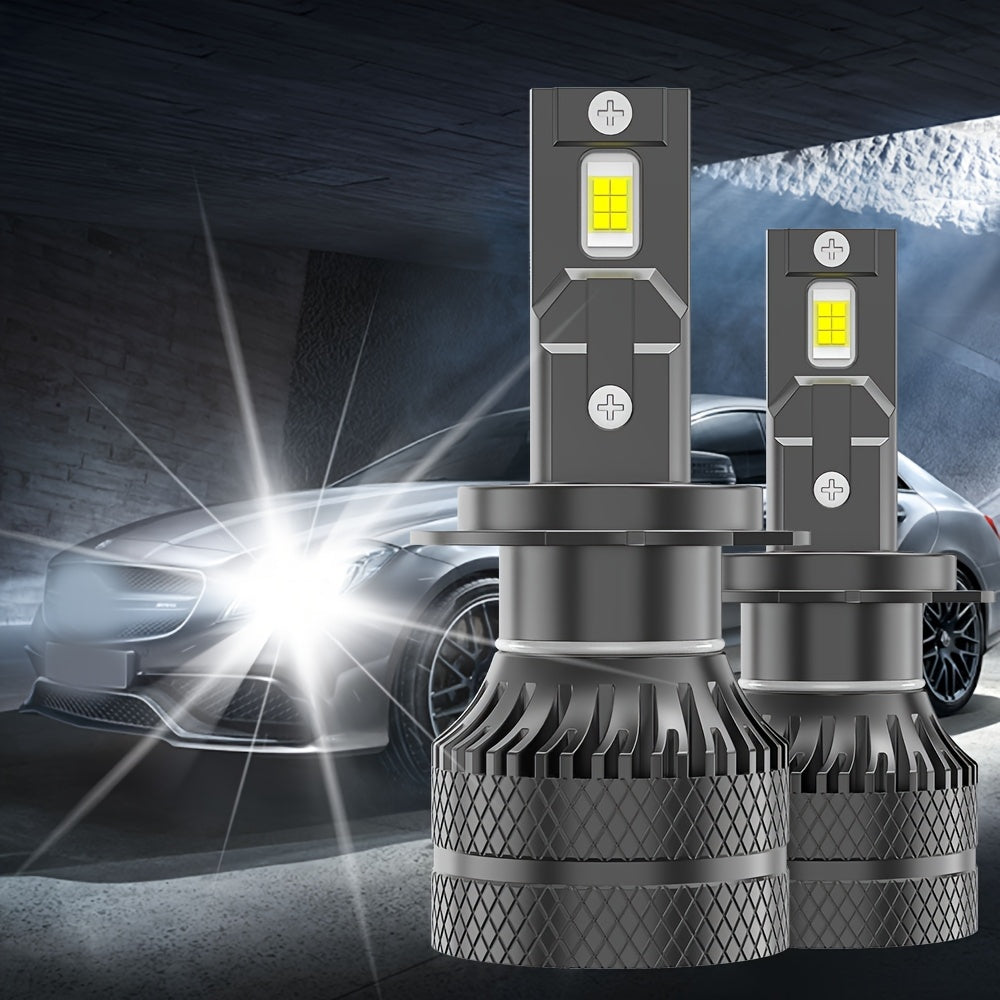 2 Pcs LED Car Headlight Bulbs - 28690 Lumens, 180W High Power, 6500K Super Bright Cool White Light, Compatible with H4 H1 H8/H9 9005/HB3 9006/HB4 9012/HIR2, No Battery Needed, Car Headlight Bulbs, Vehicle Lighting
