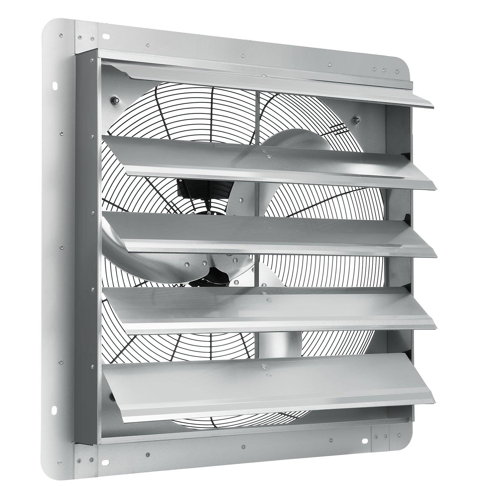 VEVOR 10''/16''/24'' Fan Shutter Exhaust Fan, Aluminum Wall Mount Attic Fan with AC Motor, Ventilation & Cooling for Greenhouse Garage Shed Store