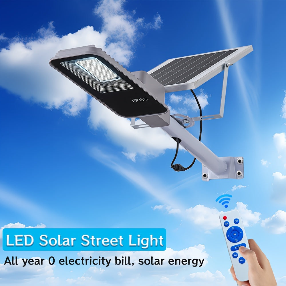 Outdoor 2 Pack Solar Light, IP65 Waterproof Solar Street Light, 6500K Dusk-to-Dawn Solar Floodlight with Motion Sensor, Perfect for Courtyard and RV Parking Lot, Available in 2/1 Pack Options.