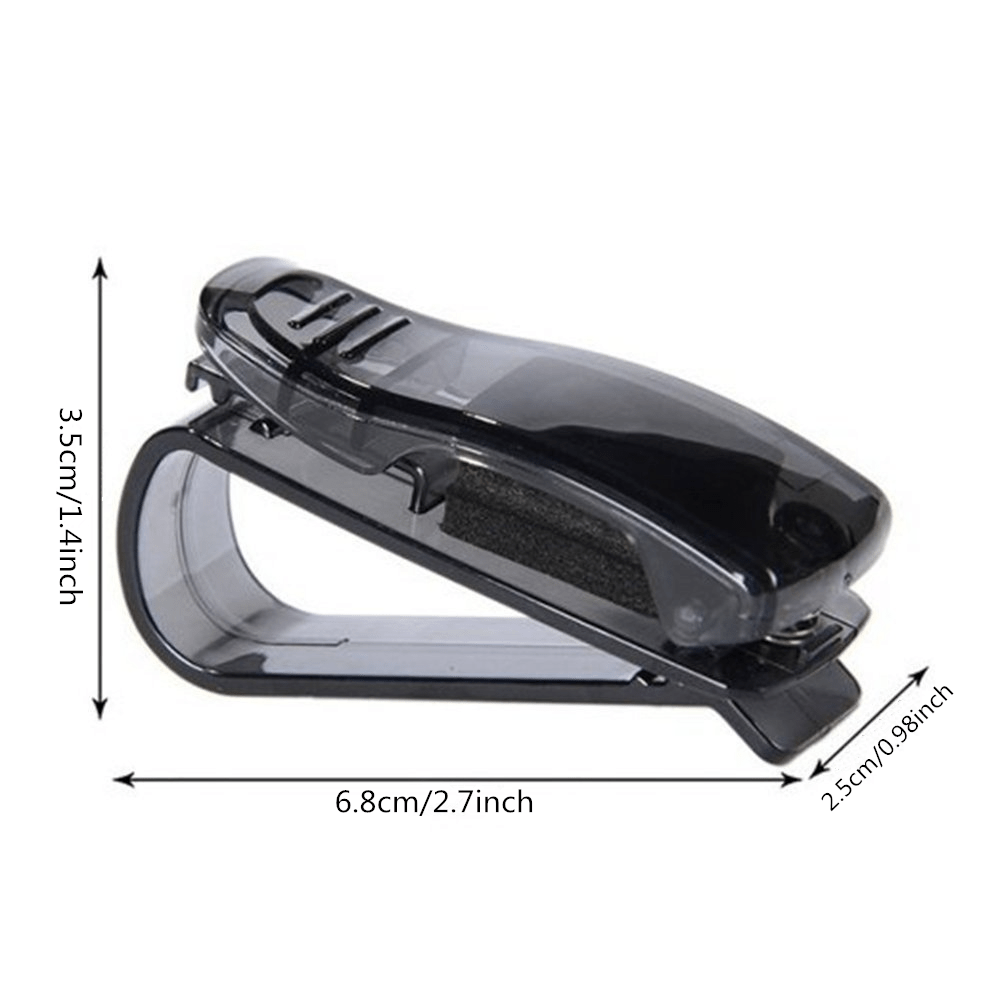 2pcs Universal Car Sun Visor Sunglasses & Ticket Card Clip Storage Organizer – Vehicle Auto Accessory