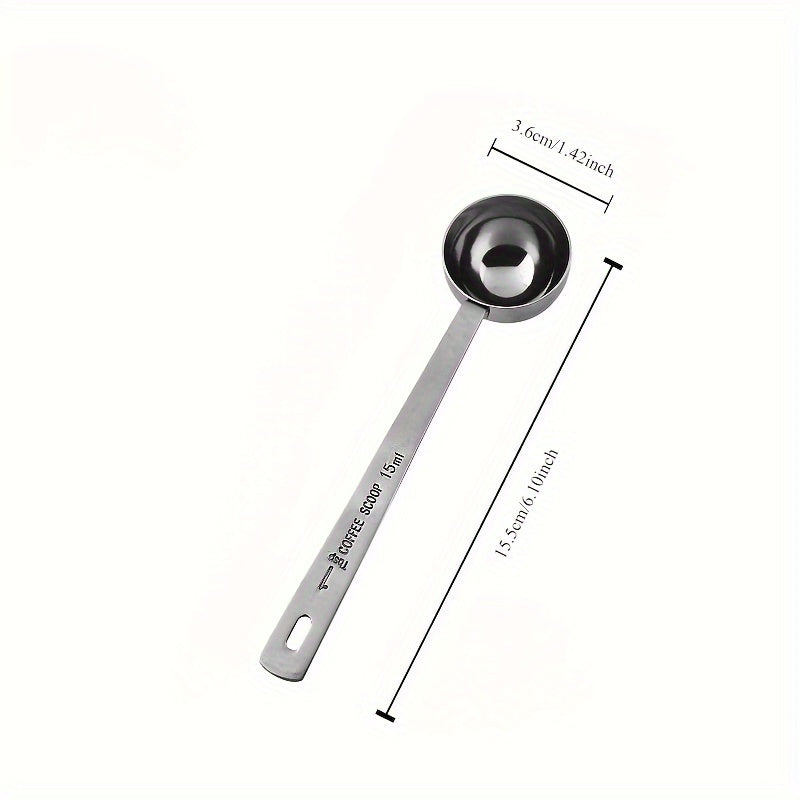 Stainless Steel Long Handle Coffee Spoon, Durable Tablespoon Measuring Spoon for Kitchen and Café Use