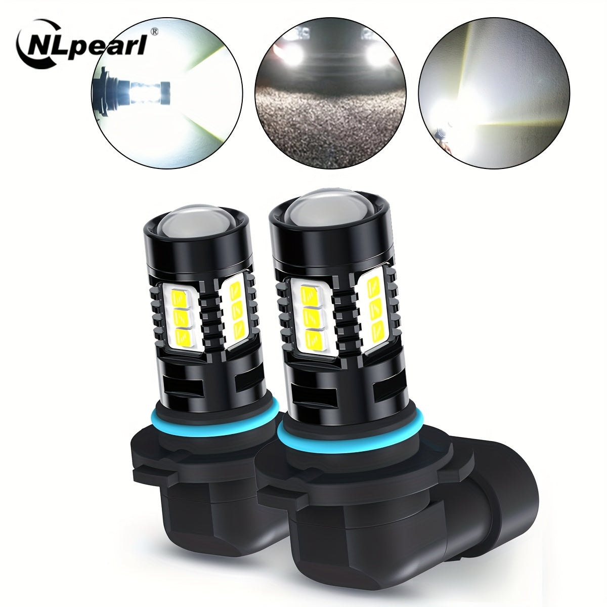 2Pcs LED Headlight HB4 9006 HB3 9005 Fog Lights Bulb 3030 Car Driving Running Lamp Auto Led Light 6500K 12V