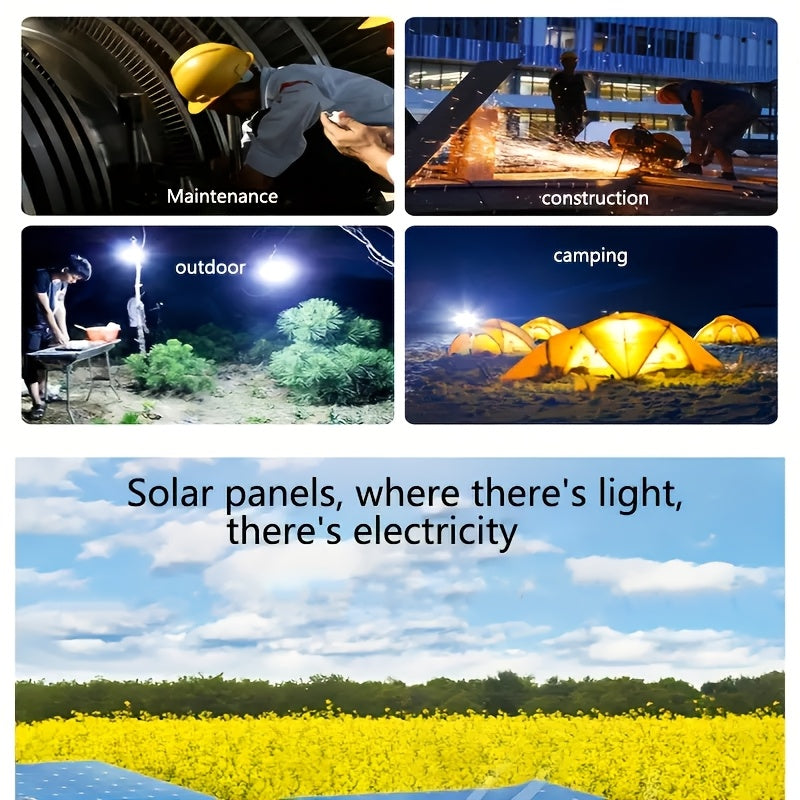 1 Solar-Powered Triangular Emergency Signal Flashlight with Adjustable Handle, Rechargeable 5-Mode Flashlight, High-Visibility Emergency Sign, Ideal for Camping, Hiking, Roadside Accidents & General Emergencies (Batteries Included), IP45