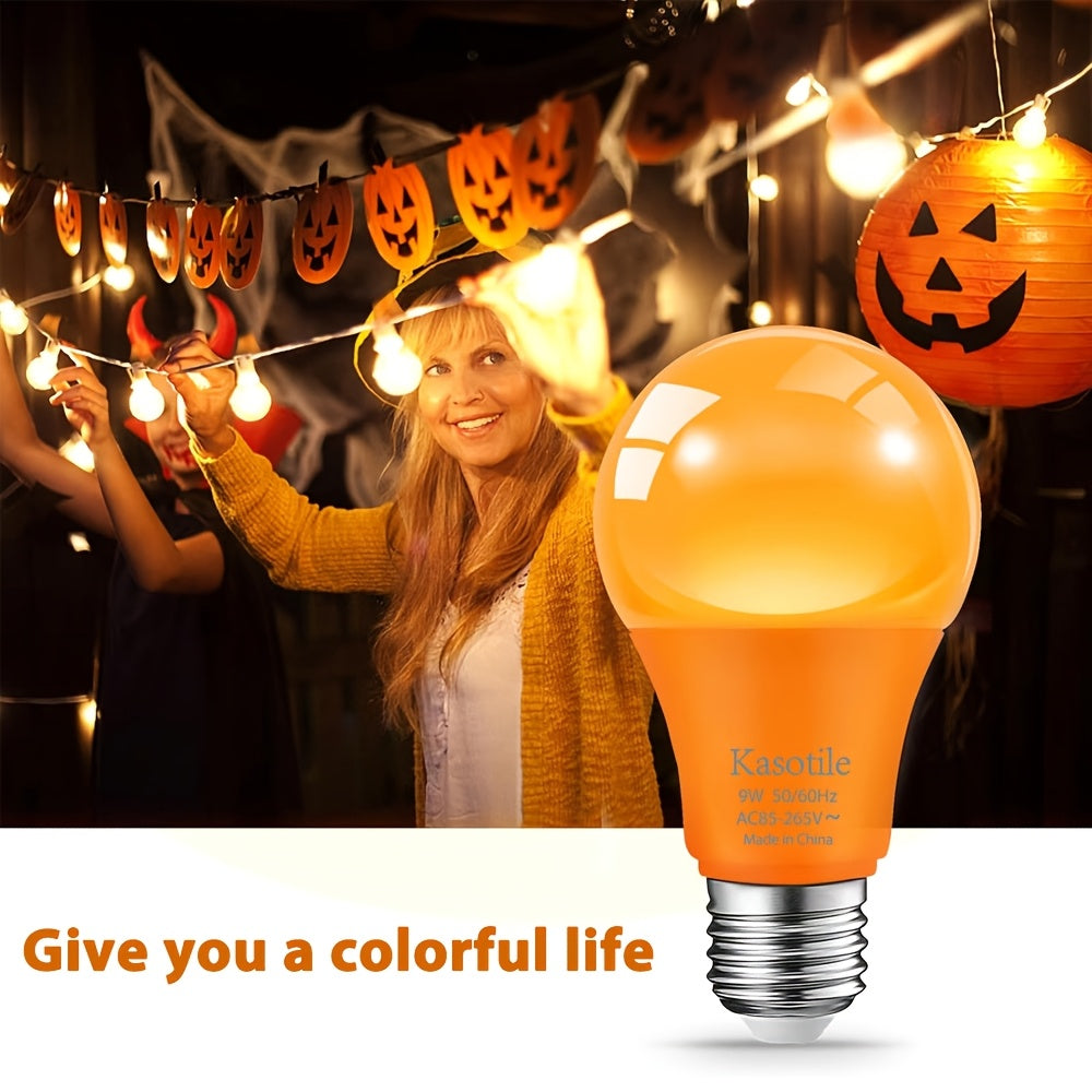 Colored bulb 9W E26 base, suitable for Halloween, Christmas parties, holiday lighting, colors available in blue/red/green/purple/orange/pink